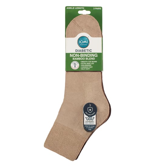 Paquete de 3 Calcetines de Tobillo Unisex de Bambú para Diabéticos Suaves Transpirables Ajuste Suave para el Uso Diario - Image 2