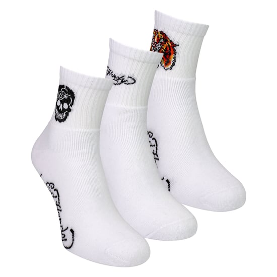 3 Pares de Calcetines Cortos para Hombre en Blanco Livianos - Image 3