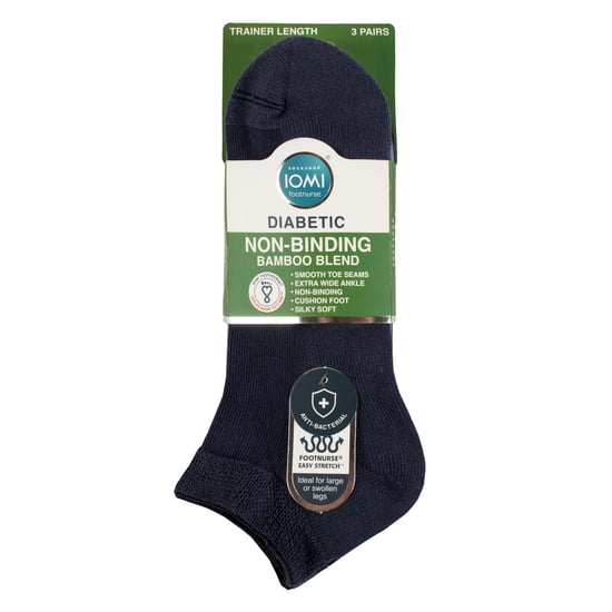 Paquete de 3 Calcetines Entrenadores Diabéticos Unisex de Bambú Suaves Transpirables Ajuste Suave para el Uso Diario - Image 2