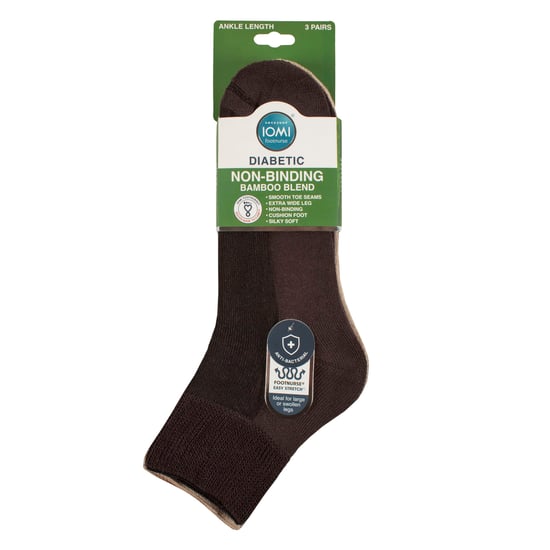 Paquete de 3 Calcetines Unisex de Bambú para Diabéticos con Acolchado Suave y Transpirable, Ajuste Suave para el Uso Diario - Image 2