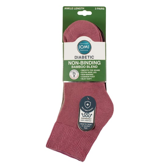 Paquete de 3 Calcetines de Tobillo Unisex de Bambú para Diabéticos Suaves Transpirables Ajuste Suave para el Uso Diario - Image 2