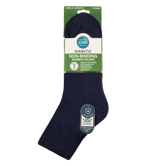 Paquete de 3 Calcetines Anuales de Bambú Unisex para Diabéticos, Suaves, Transpirables y con Ajuste Suave para el Día a Día - Image 2