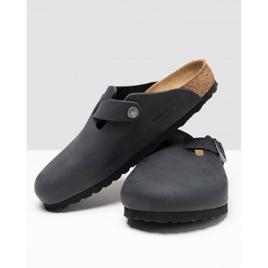 Men's Birkenstock Boston Leather Sandals in Black - Image 3