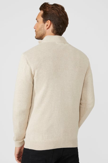 Premium Pure Cotton Half Zip Funnel Jumper - Image 4