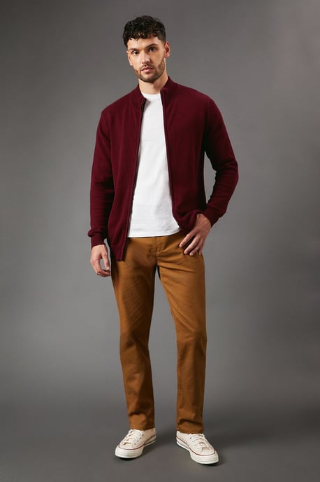 Premium Pure Cotton Zip Thru Knit Jumper - Image 2