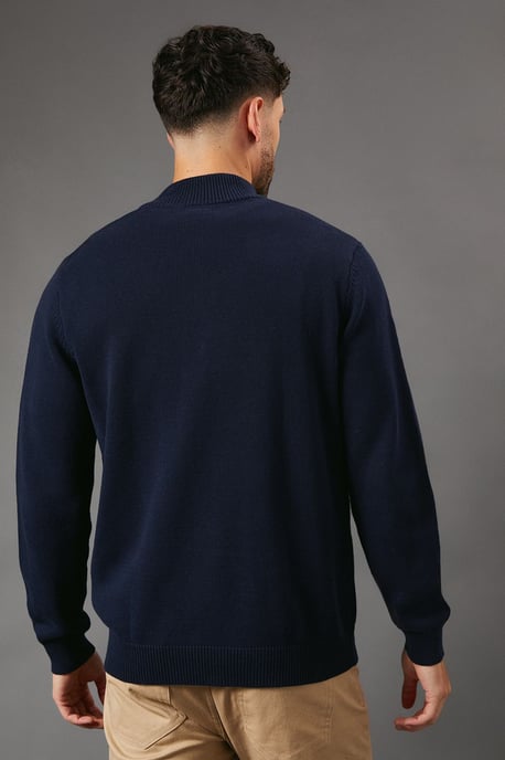 Premium Pure Cotton Half Zip Funnel Jumper - Image 3