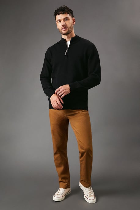 Premium Pure Cotton Half Zip Funnel Jumper - Image 2