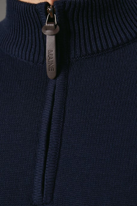 Premium Pure Cotton Half Zip Funnel Jumper - Image 5