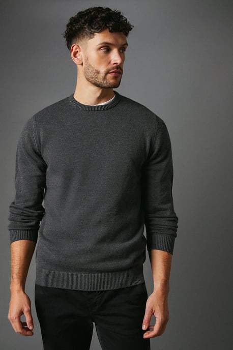 Premium Pure Cotton Crew Neck Jumper - Image 1