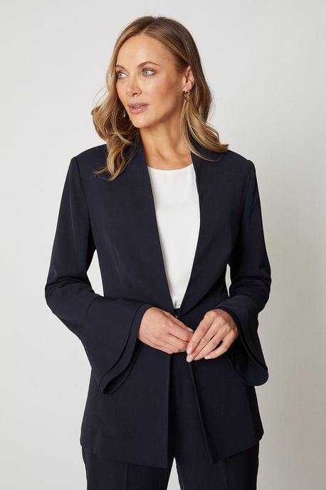 Premium Fluted Sleeve Edge To Edge Jacket - Image 1