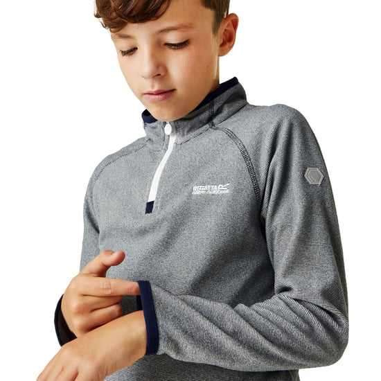 Regatta Boys & Girls Loco Zip Neck Stretch Fit Micro Fleece Jacket Top - Image 3