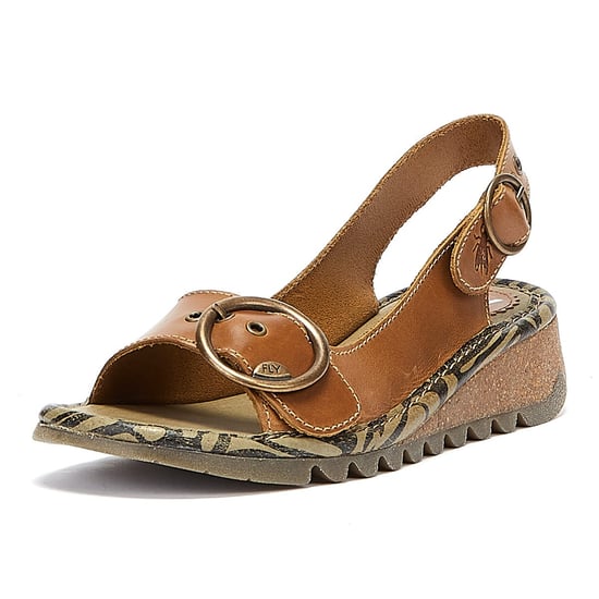 Fly London Tram723fly Womens Camel Sandals - Image 3