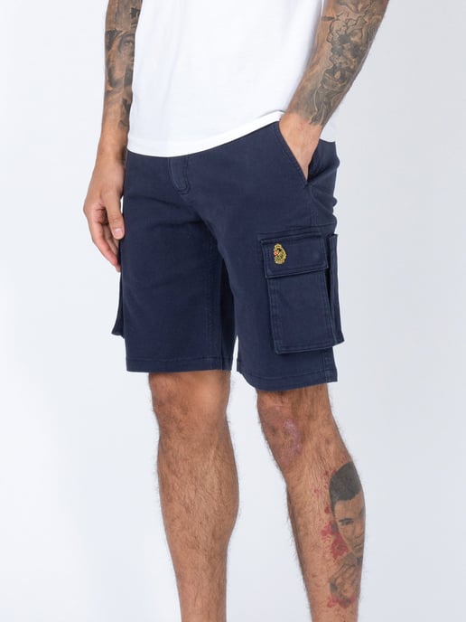 Luke 1977 Men's Club Future Cargo Shorts in Navy - Image 1