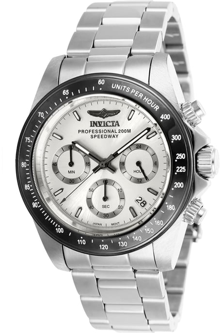 Invicta Speedway 26111 Reloj de Hombre - Movimiento de Cuarzo - Acero Inoxidable con Esfera Plateada - 39 mm - Image 1