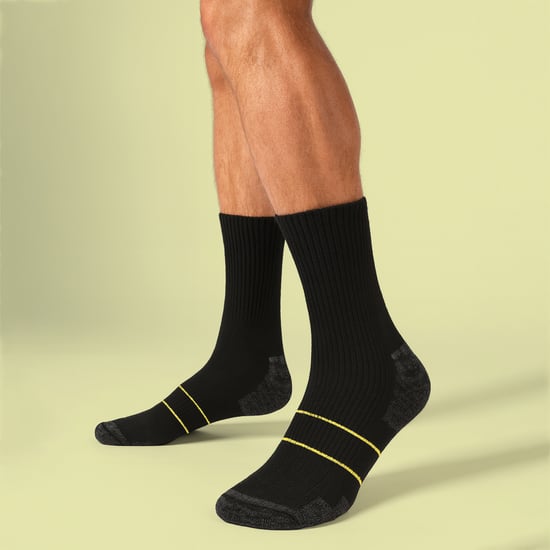 Calcetines de trabajo de lana transpirable | Comodo | Calcetines gruesos para botas de trabajo pesado - Negro - Image 5