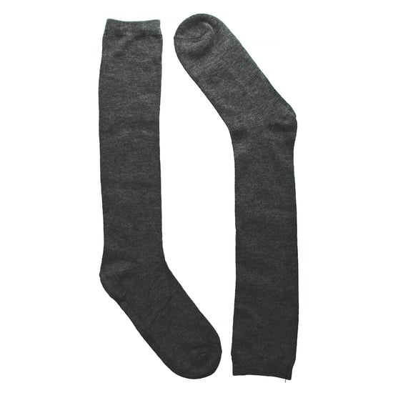 12 Pair Multipack Girls Knee High Bamboo Socks | Long School Kids Socks - Grey - Image 3