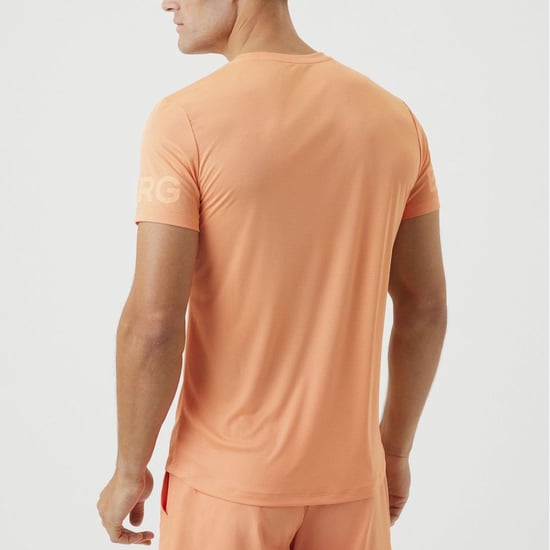Björn Borg - Camiseta de entrenamiento ligera de manga corta para hombre - Naranja - Image 5