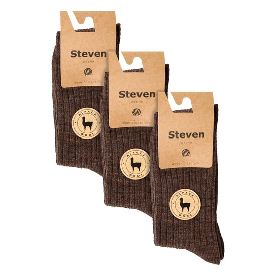 3 Pares Multipack Calcetines de Lana de Alpaca para Hombre - Marrón - Image 2