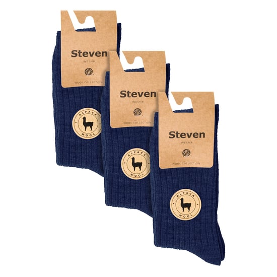 3 Pares Multipack Calcetines de Lana de Alpaca para Hombre - Azul Marino - Image 2