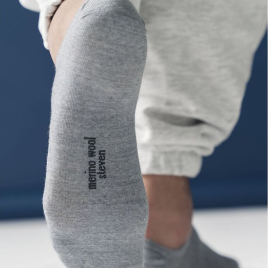 Steven - 3 Pares Multipack Calcetines Invisibles de Lana Merino para Hombre - Gris Claro - Image 4
