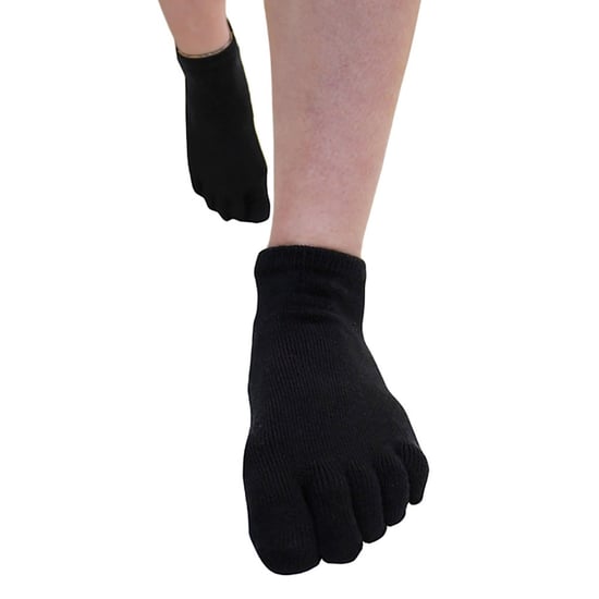 TOETOE - Calcetines de tobillo esenciales de algodón con control de humedad para hombres y mujeres - Negro - Image 4