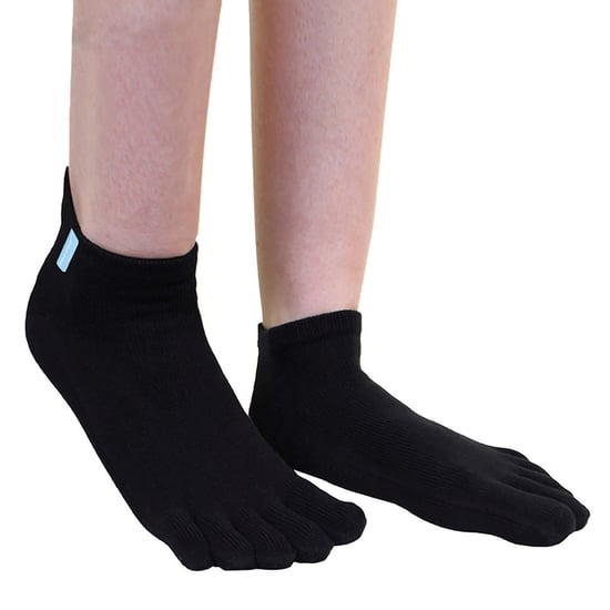 TOETOE - Calcetines de tobillo esenciales de algodón con control de humedad para hombres y mujeres - Negro - Image 5