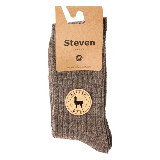 Calcetines de lana de alpaca para hombre - Beige - Image 2
