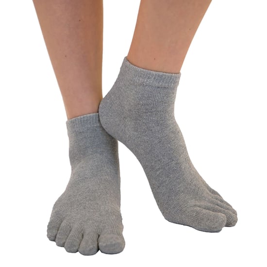 TOETOE - Calcetines Tobilleros de Algodón para Hombre y Mujer - Grises - Image 3
