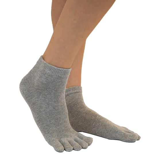 TOETOE - Calcetines Tobilleros de Algodón para Hombre y Mujer - Grises - Image 4