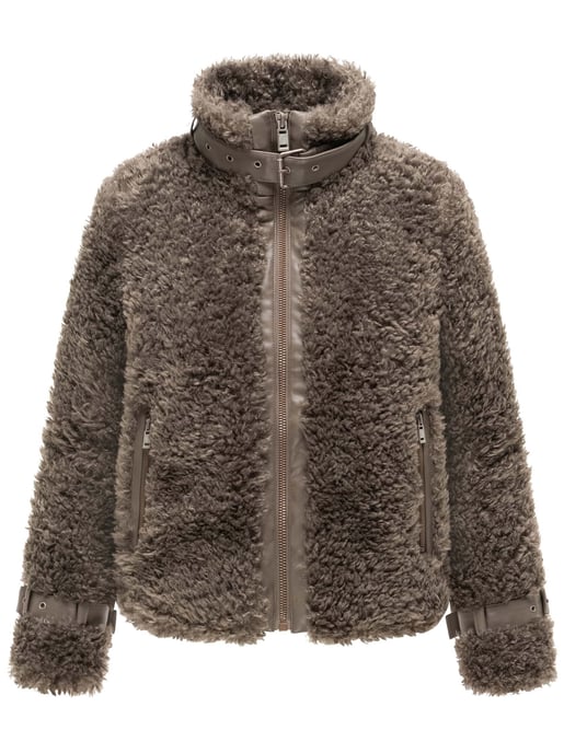 Chaqueta teddy para mujer Navahoo Wuschelwonne con detalles de hebillas - Image 1