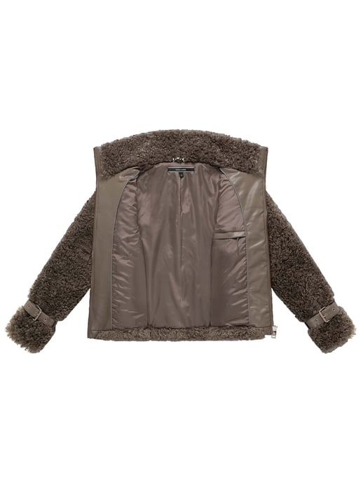 Chaqueta teddy para mujer Navahoo Wuschelwonne con detalles de hebillas - Image 4