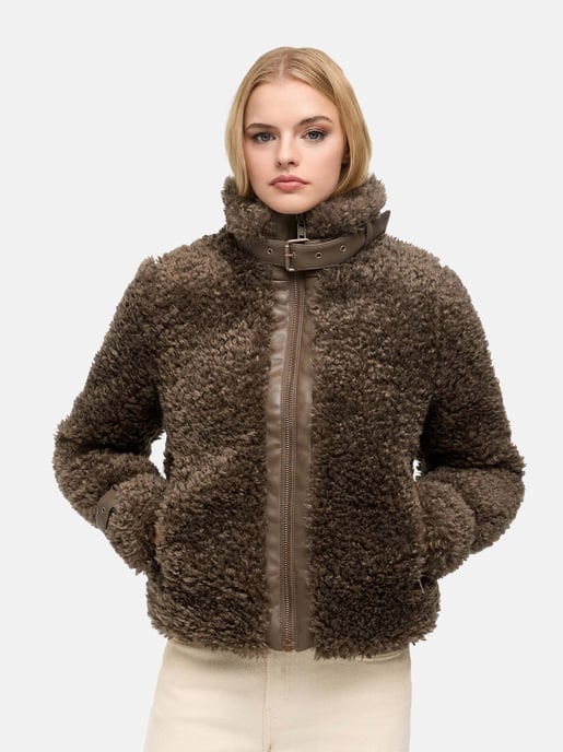 Chaqueta teddy para mujer Navahoo Wuschelwonne con detalles de hebillas - Image 5