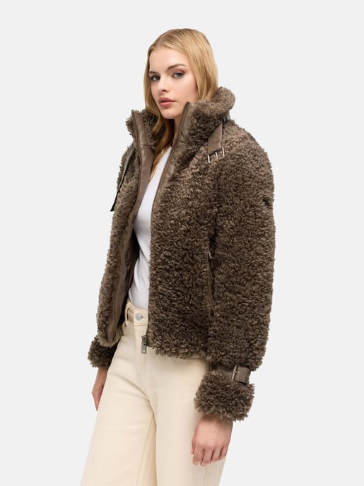 Chaqueta teddy para mujer Navahoo Wuschelwonne con detalles de hebillas - Image 6