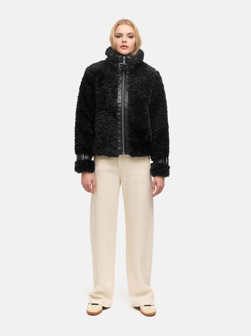 Chaqueta teddy para mujer Navahoo Wuschelwonne con detalles de hebillas - Image 5