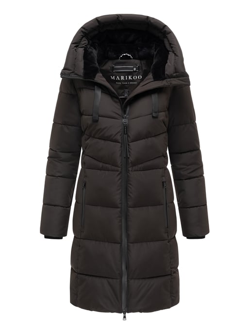 Abrigo acolchado mujer Marikoo Natsukoo – cálido, con capucha y forro teddy - Image 1