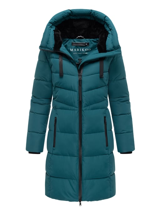 Abrigo acolchado mujer Marikoo Natsukoo – cálido, con capucha y forro teddy - Image 1