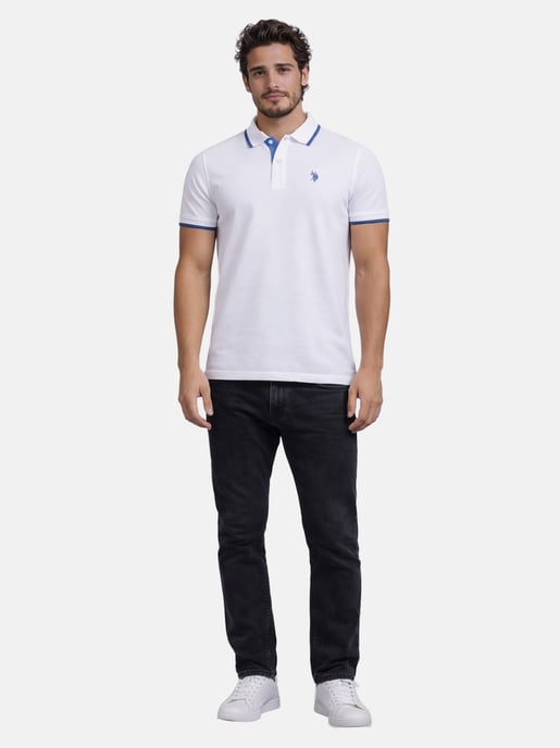 Polo para hombre U.S. Polo Assn. de algodón con detalles en contraste - Image 4