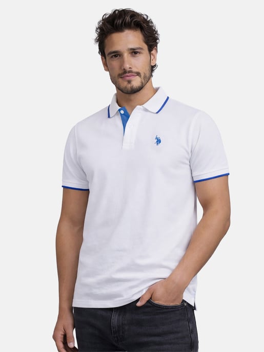 Polo para hombre U.S. Polo Assn. de algodón con detalles en contraste - Image 5