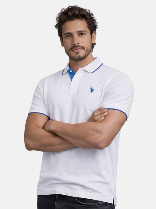 Polo para hombre U.S. Polo Assn. de algodón con detalles en contraste - Image 6