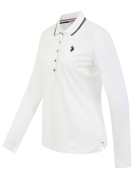 Polo de manga larga para mujer U.S. Polo Assn. con elastano - Image 6