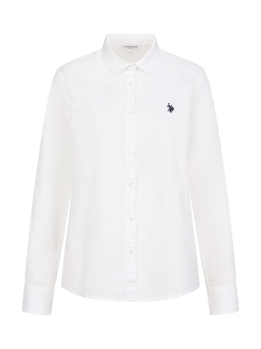 Camisa de lino para mujer U.S. Polo Assn. de mezcla lino y algodón - Image 1