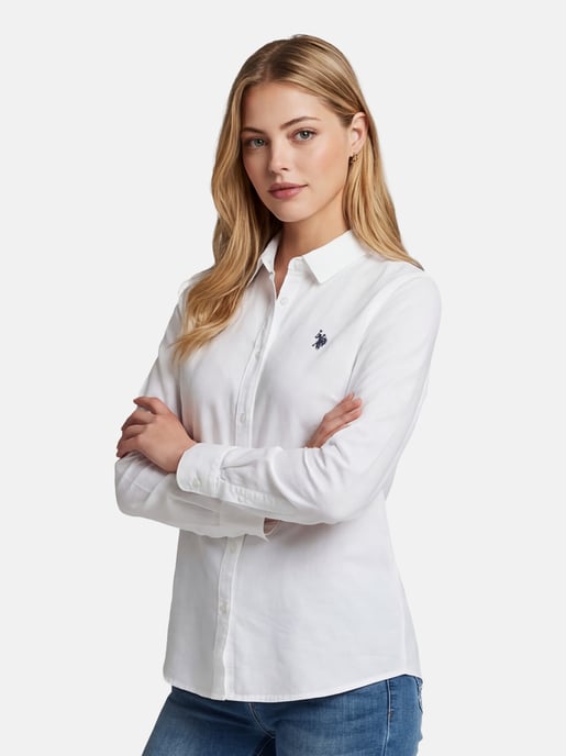 Camisa de lino para mujer U.S. Polo Assn. de mezcla lino y algodón - Image 6