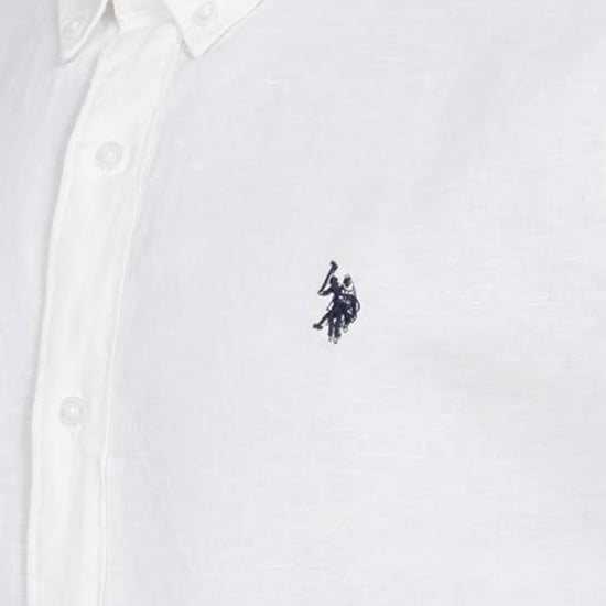 Camisa de lino para hombre U.S. Polo Assn. de mezcla lino y algodón - Image 4