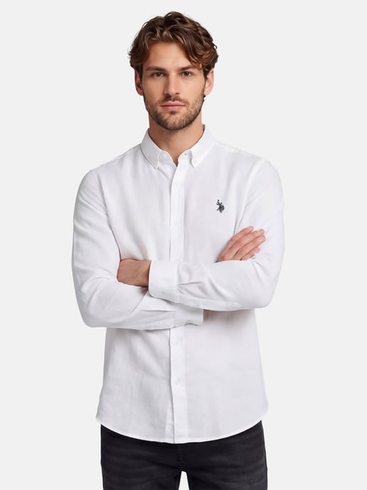 Camisa de lino para hombre U.S. Polo Assn. de mezcla lino y algodón - Image 6