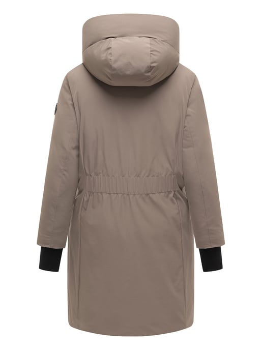 Abrigo largo de invierno para mujer Marikoo Polarhäschen con capucha - Image 3