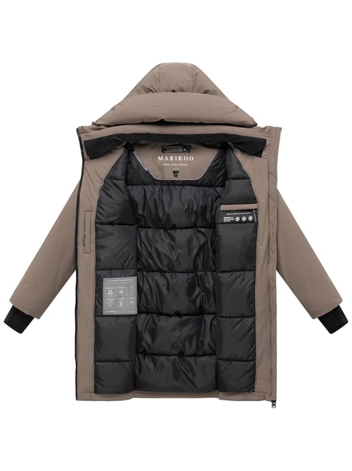 Abrigo largo de invierno para mujer Marikoo Polarhäschen con capucha - Image 4