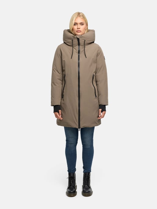 Abrigo largo de invierno para mujer Marikoo Polarhäschen con capucha - Image 5