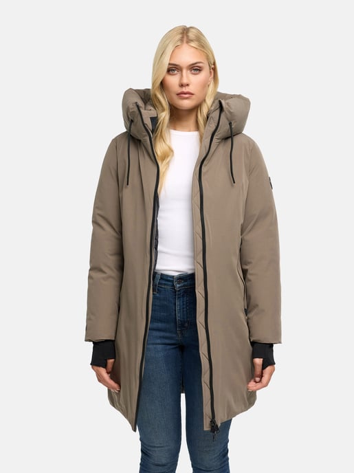 Abrigo largo de invierno para mujer Marikoo Polarhäschen con capucha - Image 6