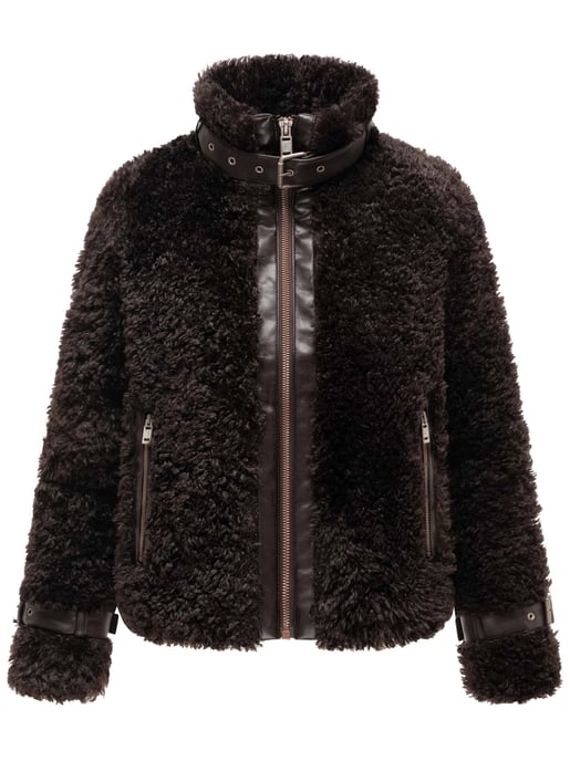 Chaqueta teddy para mujer Navahoo Wuschelwonne con detalles de hebillas - Image 1