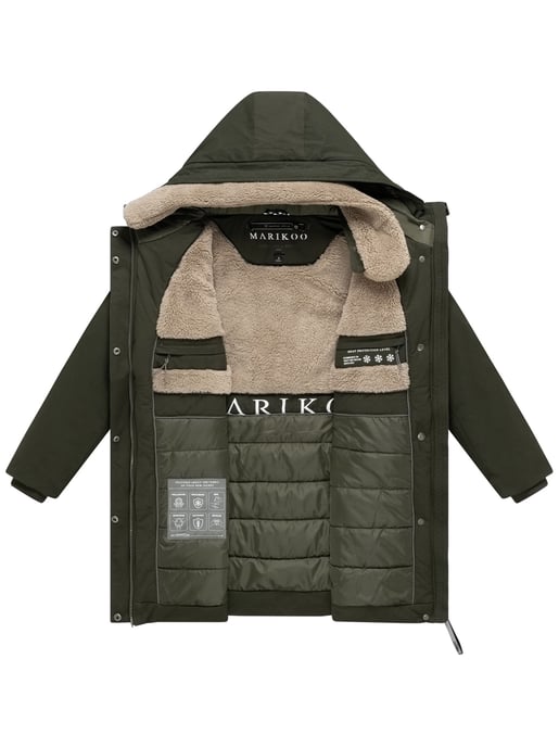 Parka de invierno para mujer Marikoo Calistaa con cinturón ajustable - Image 4